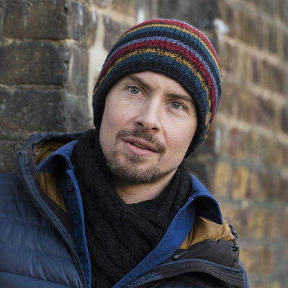 Kusan Brooklyn Striped Beanie Hat - Multi-Coloured