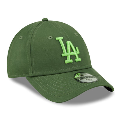 New Era Kids 9FORTY L.A. Dodgers Baseball Cap - MLB League Essential - Olive