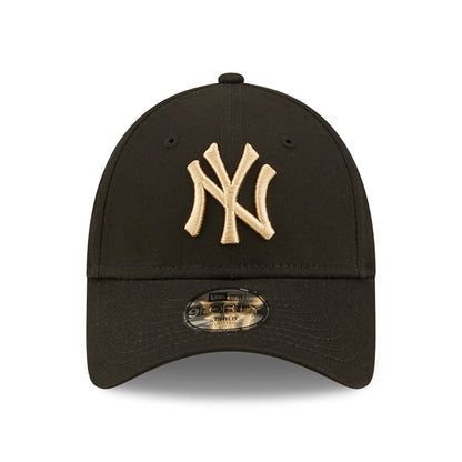 New Era Kids 9FORTY New York Yankees Baseball Cap - MLB League Essential - Black-Oatmeal