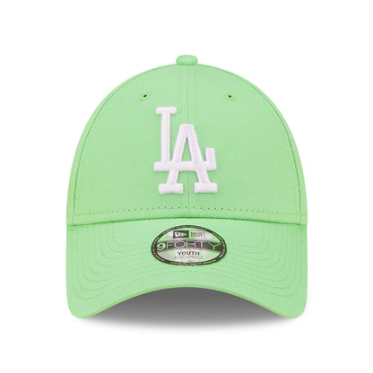 New Era Kids 9FORTY L.A. Dodgers Baseball Cap - MLB League Essential - Light Green-White