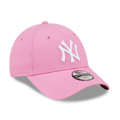 New Era Kids 9FORTY New York Yankees Baseball Cap - MLB League Essential - Pink-White