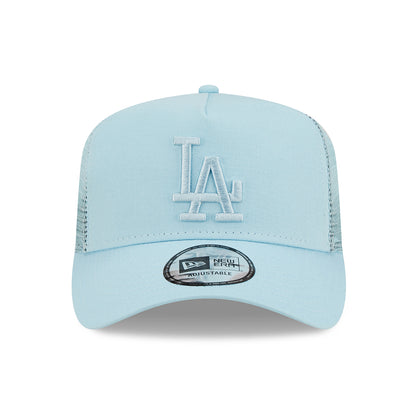 New Era Kids L.A. Dodgers A-Frame Trucker Cap - MLB Tonal Mesh - Light Blue