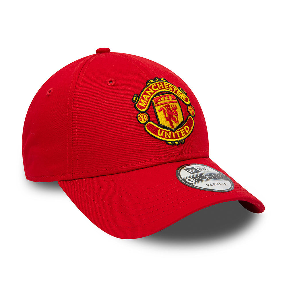 New Era Kids 9FORTY Manchester United FC Baseball Cap - Core - Scarlet