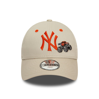 New Era Kids 9FORTY New York Yankees Baseball Cap - MLB Graphic - Stone-Orange