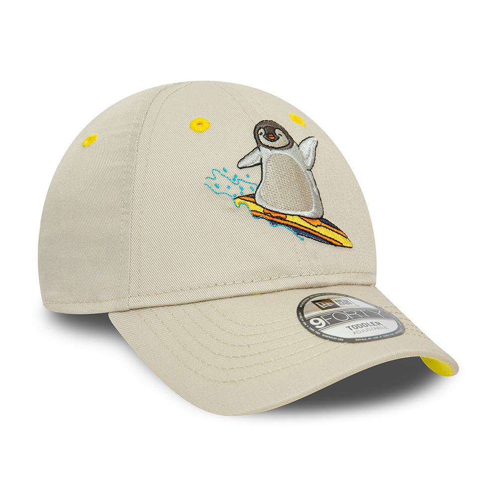 New Era Kids 9FORTY Penguin Baseball Cap - NE Character - Stone-Yellow