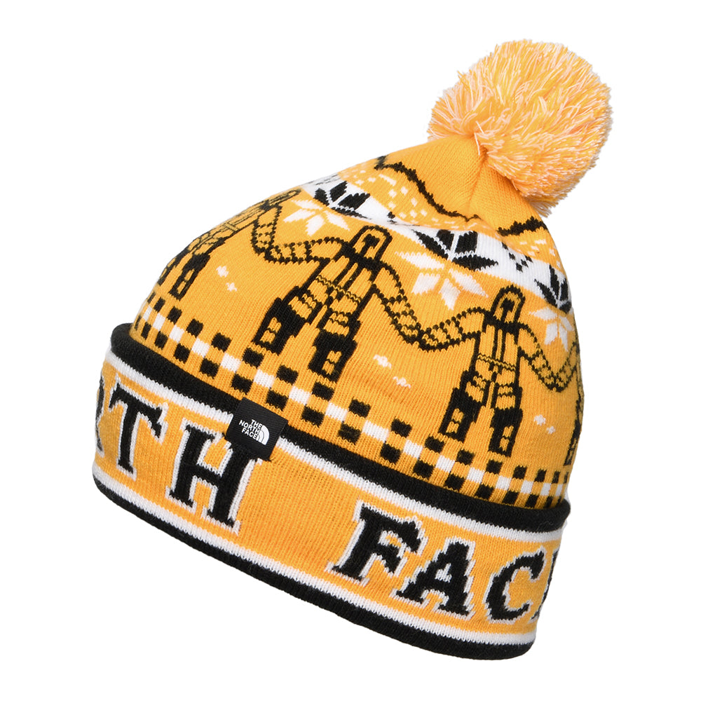 The North Face Hats Kids Ski Tuke Bobble Hat - Yellow-Black – Village Hats