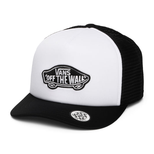 Vans Hats Kids Classic Patch Curved Brim Trucker Cap - White-Black