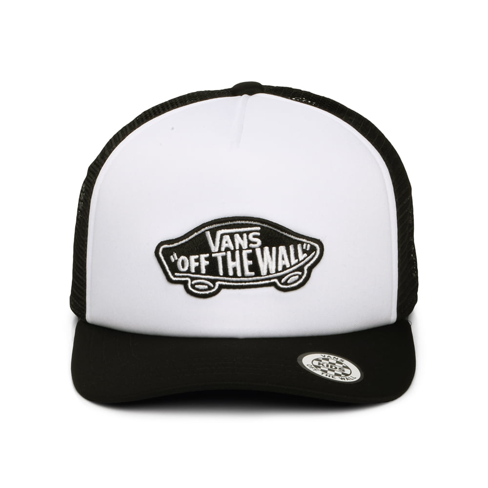 Vans Hats Kids Classic Patch Curved Brim Trucker Cap - White-Black