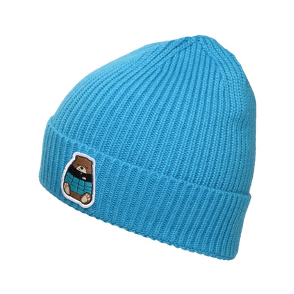 The North Face Hats Kids TNF Box Logo Recycled Cuffed Beanie Hat - Bright Blue