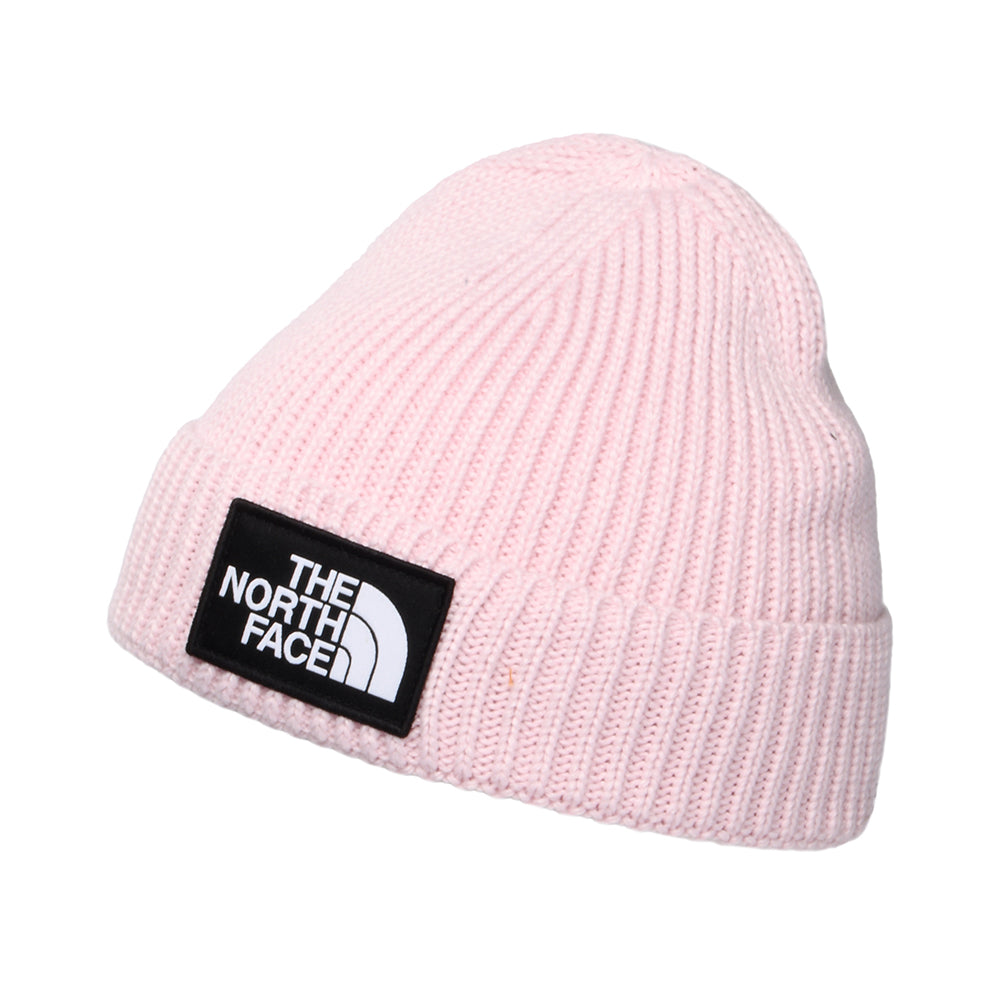 The North Face Hats Baby TNF Box Logo Recycled Cuffed Beanie Hat - Blush