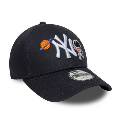 New Era Kids 9FORTY New York Yankees Baseball Cap - MLB Space Icon - Navy Blue