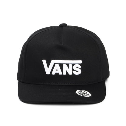 Vans Hats Kids Drop V Logo Curved Brim Snapback Cap - Black-White