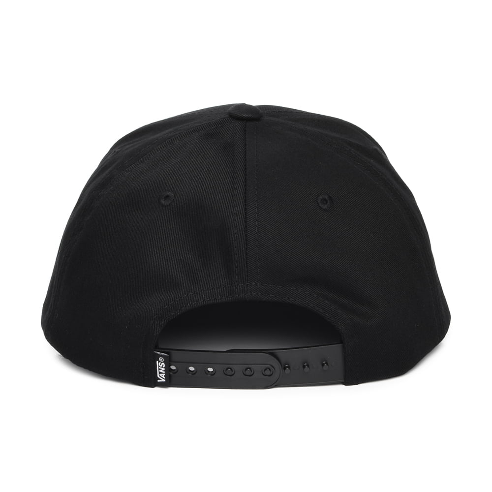 Vans Hats Kids Drop V Logo Curved Brim Snapback Cap - Black-White