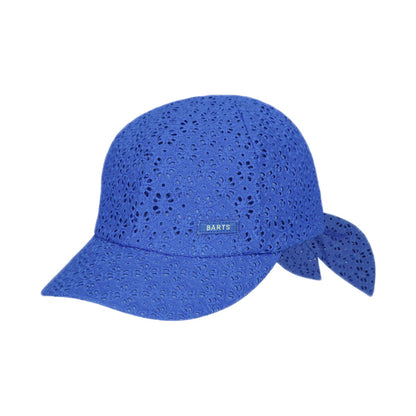 Barts Hats Kids Wuppy Broderie Anglaise Cotton Sun Cap - Royal Blue