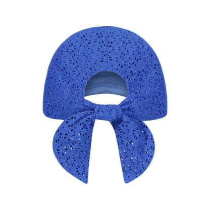 Barts Hats Kids Wuppy Broderie Anglaise Cotton Sun Cap - Royal Blue