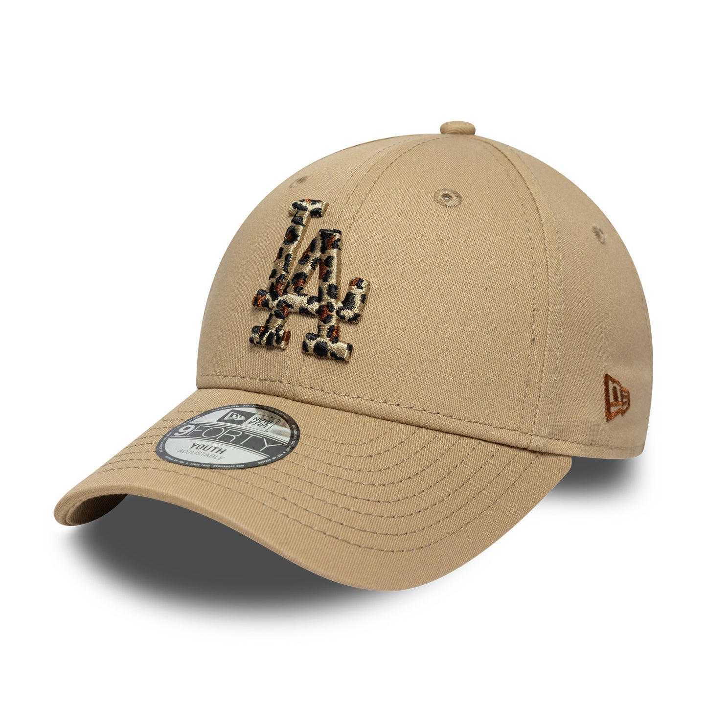 New Era Kids 9FORTY L.A. Dodgers Baseball Cap - MLB Animal Infill - Camel