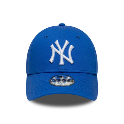 New Era Kids 9FORTY New York Yankees Baseball Cap - MLB League Essential - Deep Blue-White