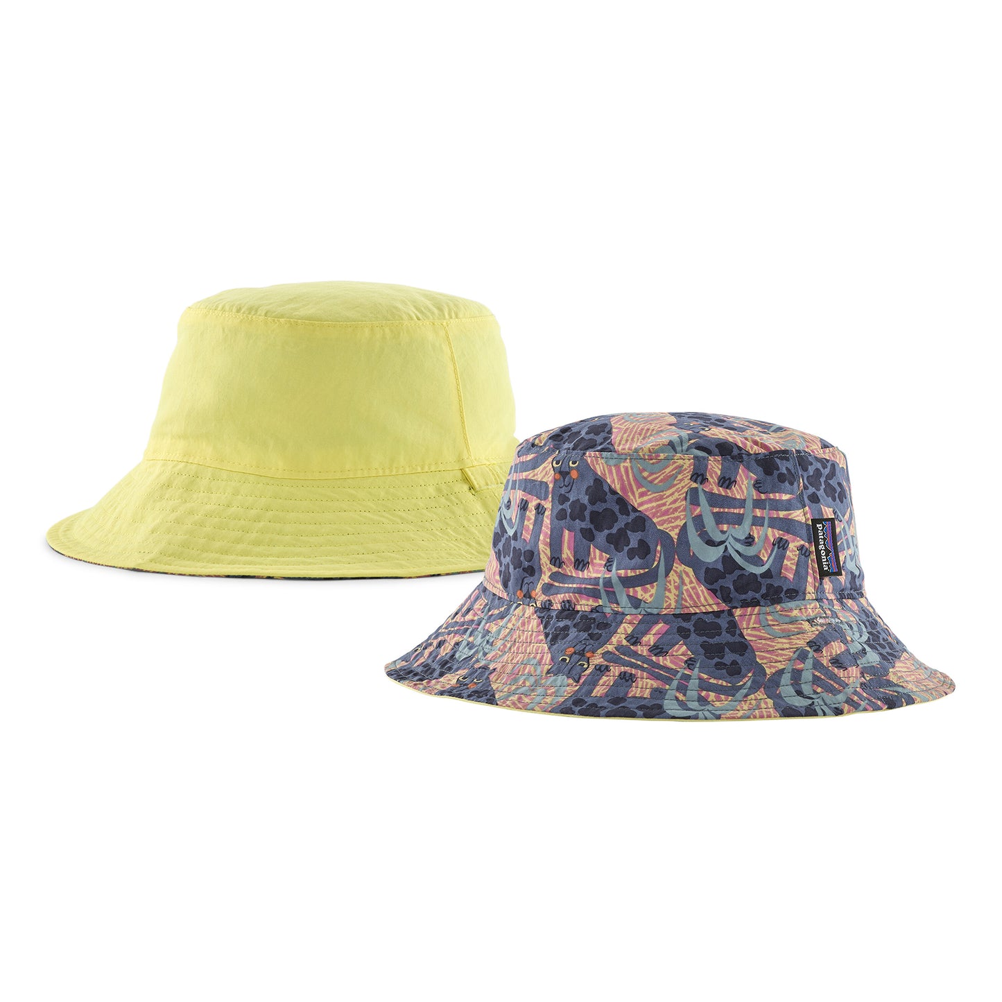 Patagonia Hats Baby Jaggy Reversible Sun Bucket Hat - Lemon-Multi