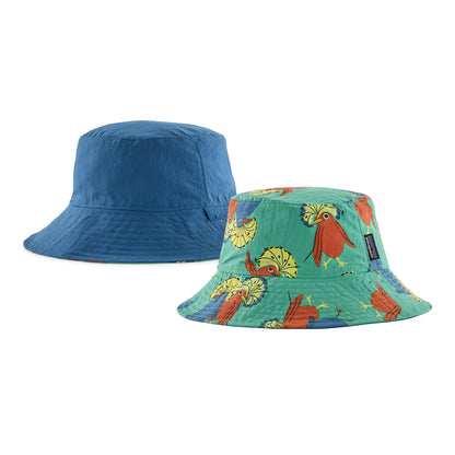 Patagonia Hats Baby Royal Fren Reversible Sun Bucket Hat - Green-Blue