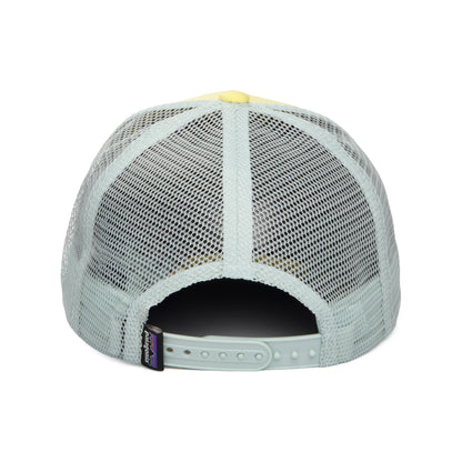 Patagonia Hats Kids Boardshort Logo Organic Cotton Trucker Cap - Lemon-Sea Green
