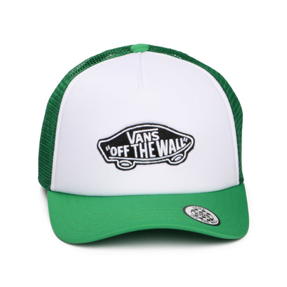 Vans Hats Kids Classic Patch Curved Brim Trucker Cap - White-Bright Green