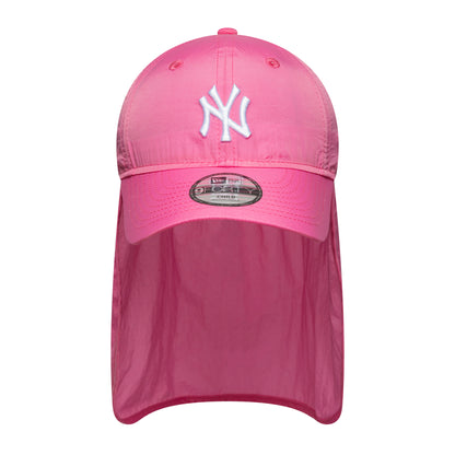 New Era Kids 9FORTY New York Yankees Flap Cap - MLB Sun Shield - Pink-White