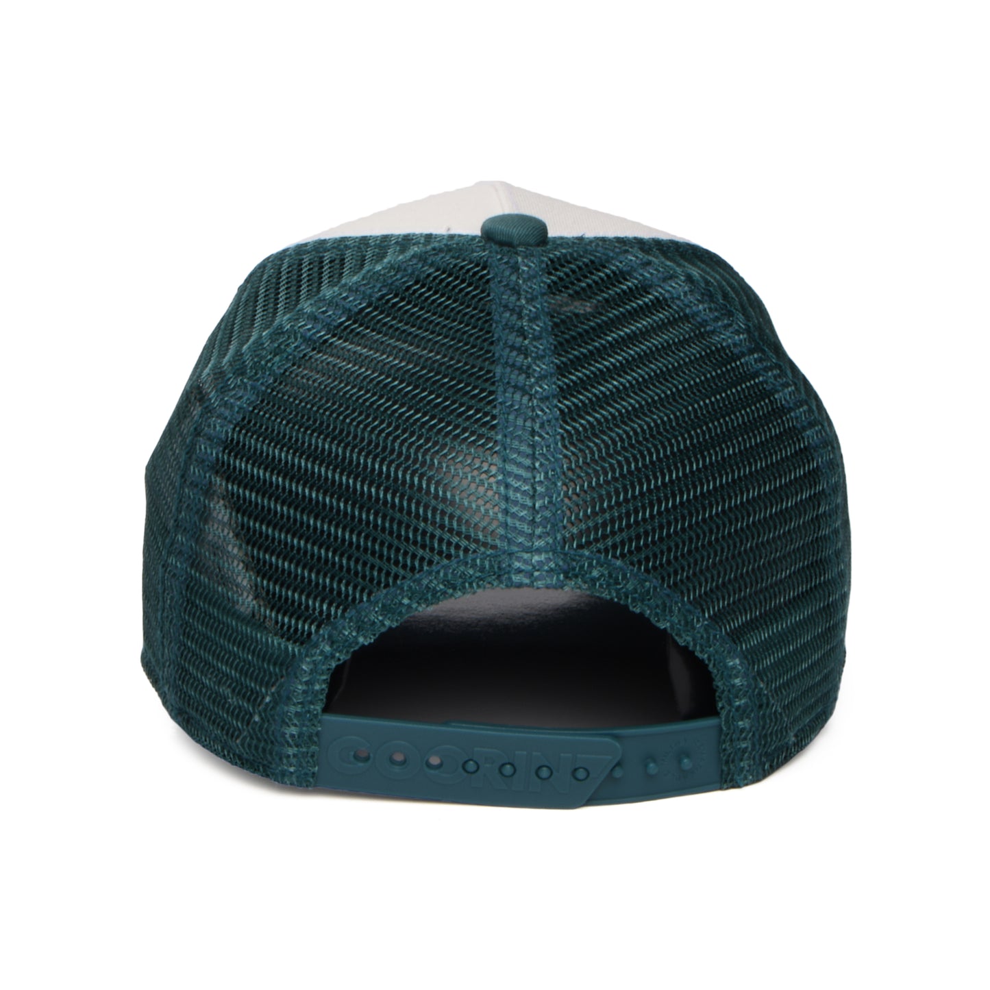 Goorin Kids Monster T-Rex Mini Trucker Cap - White-Sea Green