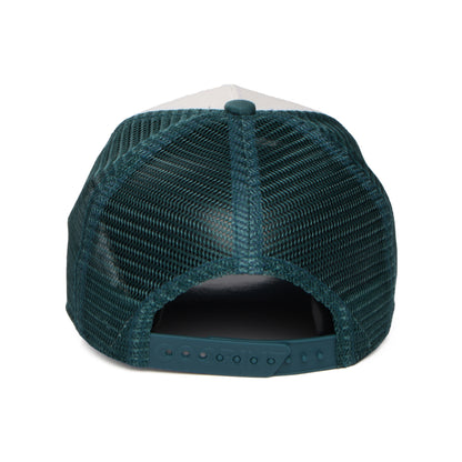 Goorin Kids Monster T-Rex Mini Trucker Cap - White-Sea Green