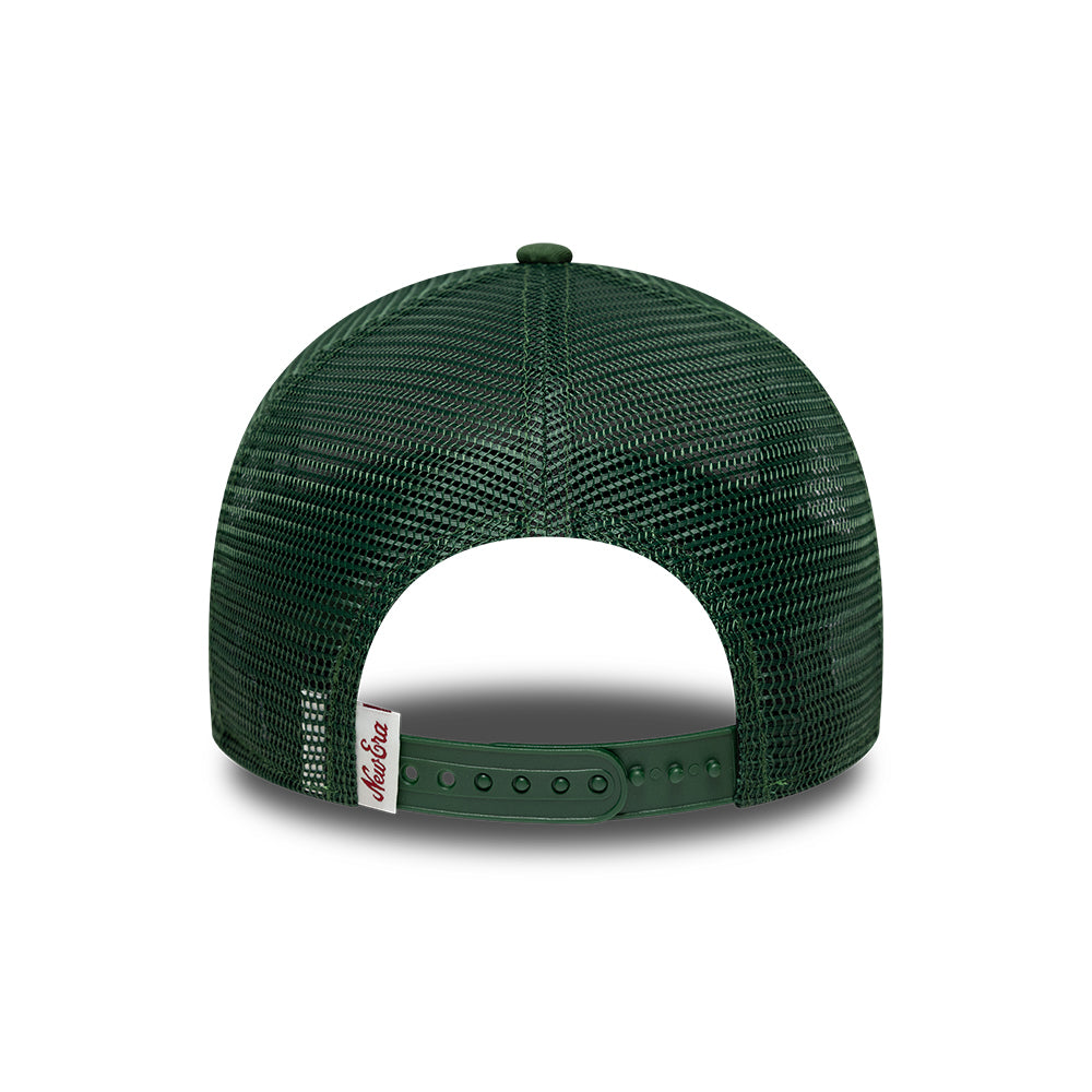 New Era Kids 9FORTY A-Frame Trucker Cap - Oval Patch - Dark Green-Light Green