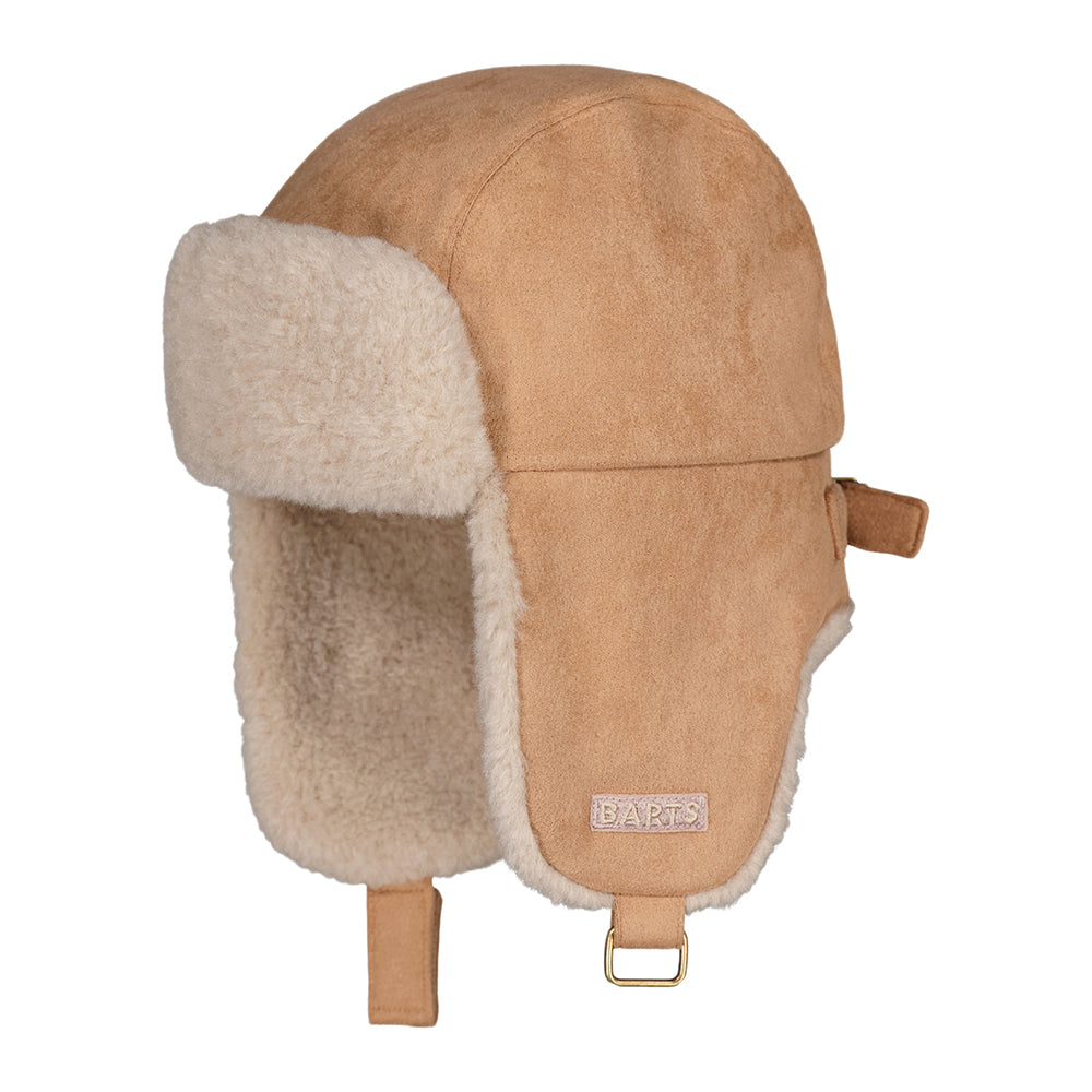 Barts Hats Kids Saxifray Faux Suede Trapper Hat - Light Brown