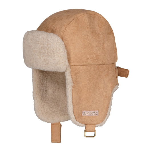 Barts Hats Kids Saxifray Faux Suede Trapper Hat - Light Brown
