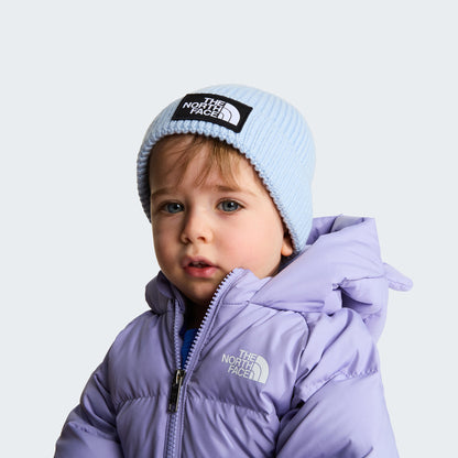 The North Face Hats Baby TNF Logo Box Recycled Cuffed Beanie Hat - Ice Blue