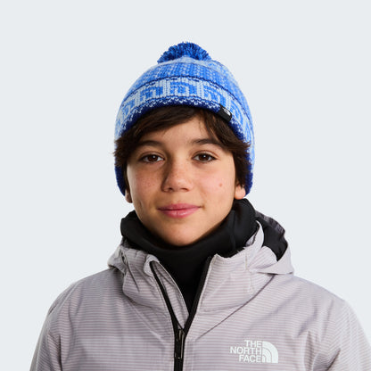 The North Face Hats Kids Cabin Ski Tuke Bobble Hat - Bright Blue
