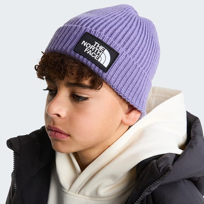 The North Face Hats Kids TNF Logo Box Recycled Cuffed Beanie Hat - Lavender