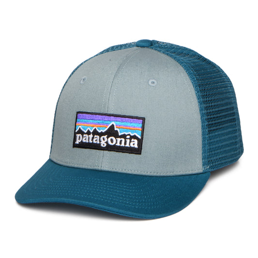 Patagonia Hats Kids P-6 Logo Organic Cotton Trucker Cap - Sage-Teal