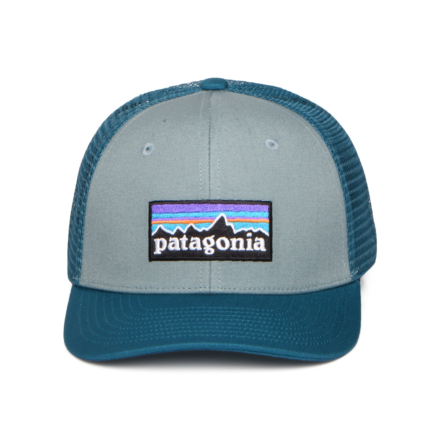 Patagonia Hats Kids P-6 Logo Organic Cotton Trucker Cap - Sage-Teal