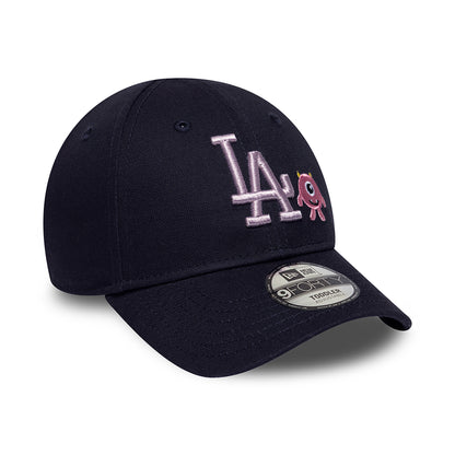 New Era Kids 9FORTY L.A. Dodgers Baseball Cap - MLB Monster Icon - Navy-Pink