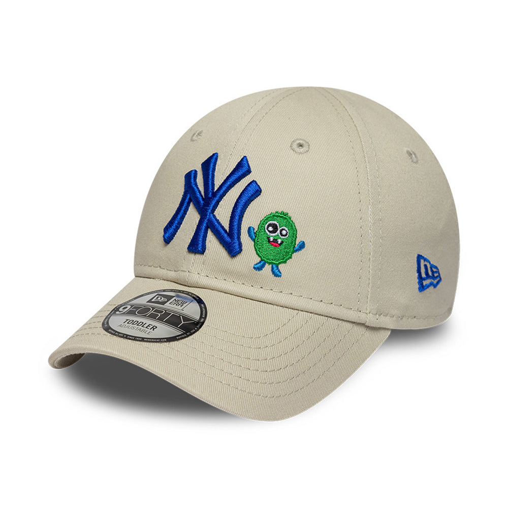 New Era Kids 9FORTY New York Yankees Baseball Cap - MLB Monster Icon - Stone-Blue