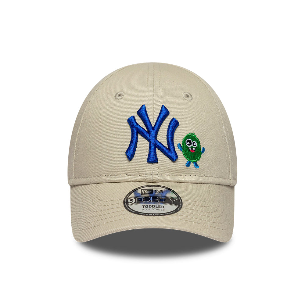 New Era Kids 9FORTY New York Yankees Baseball Cap - MLB Monster Icon - Stone-Blue