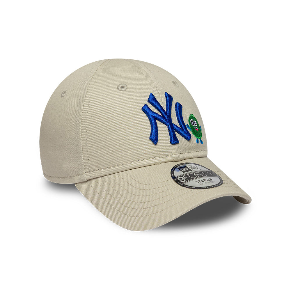 New Era Kids 9FORTY New York Yankees Baseball Cap - MLB Monster Icon - Stone-Blue