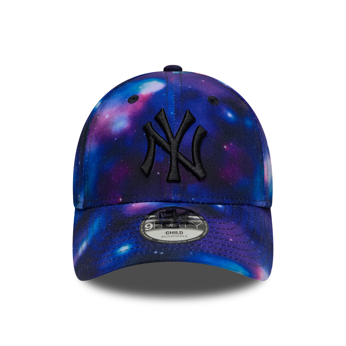 New Era Kids 9FORTY New York Yankees Baseball Cap - MLB Galaxy AOP - Purple-Black
