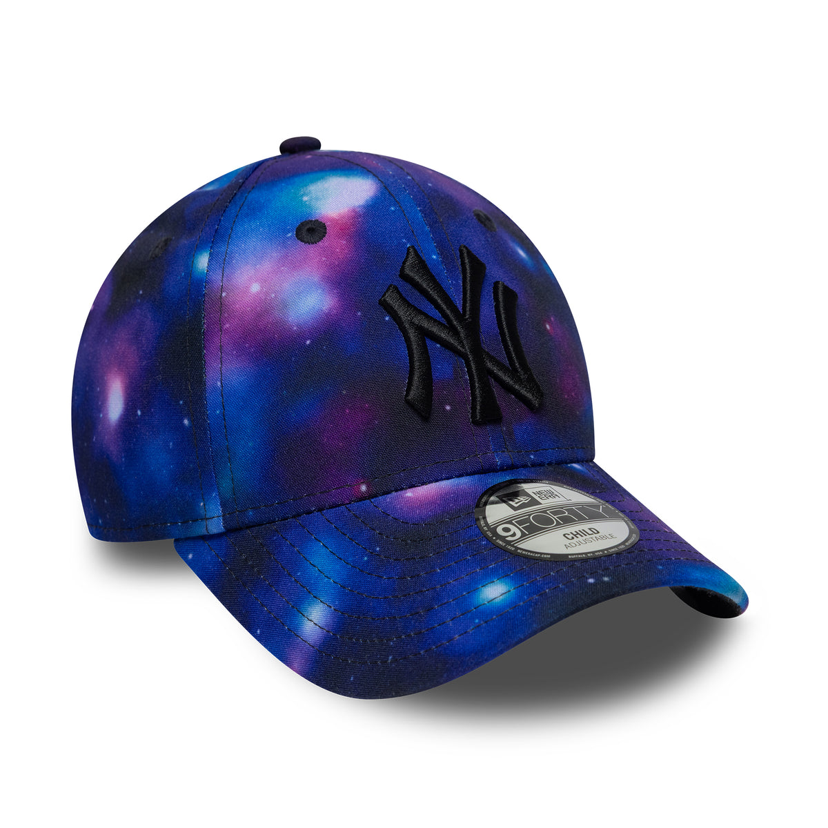 New Era Kids 9FORTY New York Yankees Baseball Cap - MLB Galaxy AOP - Purple-Black