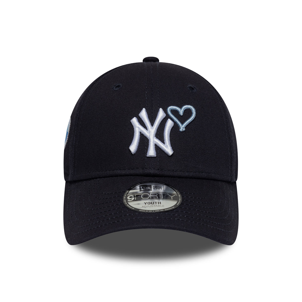 New Era Kids 9FORTY New York Yankees Baseball Cap - MLB Heart Icon - Navy-White