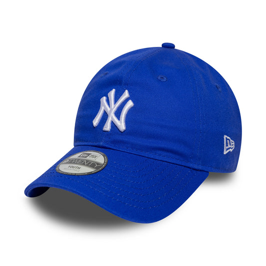 New Era Kids 9TWENTY New York Yankees Baseball Cap - MLB League Essential - Deep Blue-White