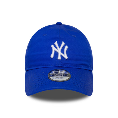 New Era Kids 9TWENTY New York Yankees Baseball Cap - MLB League Essential - Deep Blue-White