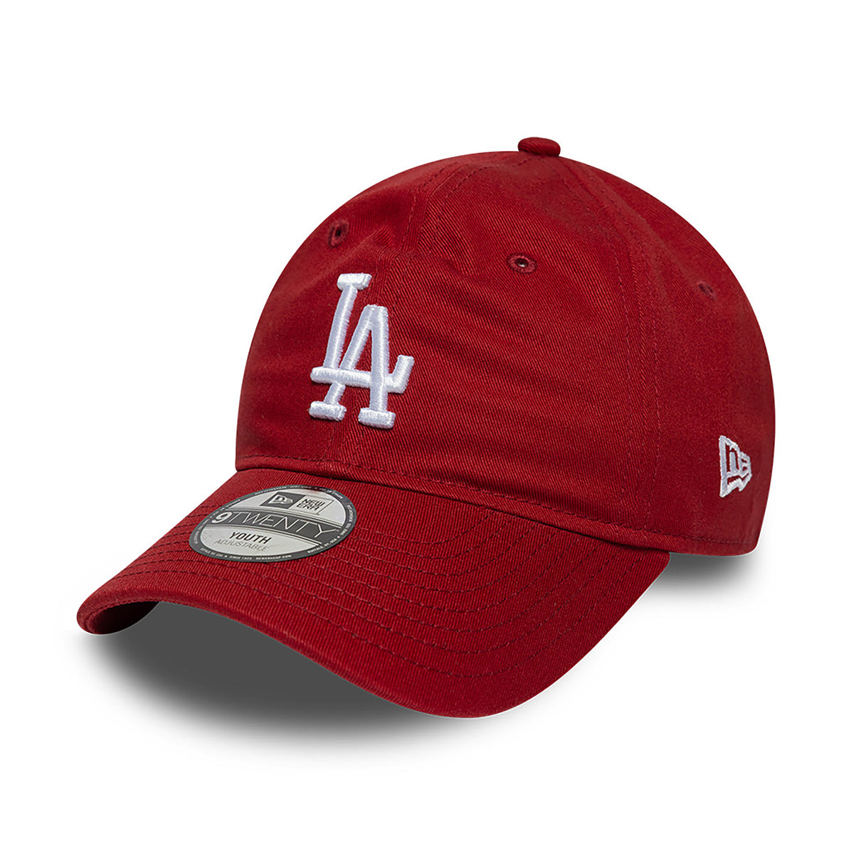 New Era Kids 9TWENTY L.A. Dodgers Baseball Cap - MLB League Essential - Deep Red-White