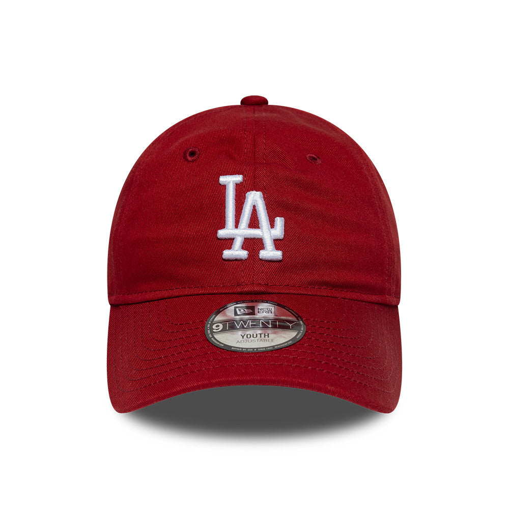 New Era Kids 9TWENTY L.A. Dodgers Baseball Cap - MLB League Essential - Deep Red-White
