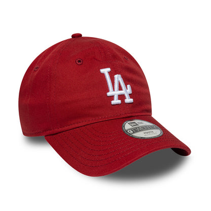 New Era Kids 9TWENTY L.A. Dodgers Baseball Cap - MLB League Essential - Deep Red-White