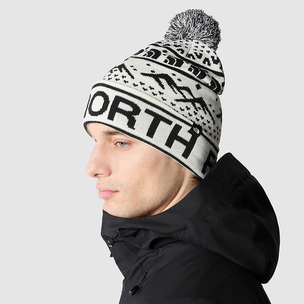 The North Face Ski Tuke Bobble Hat - Off White-Black