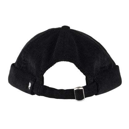 New Balance Hats Washed Corduroy Docker Beanie Hat - Black